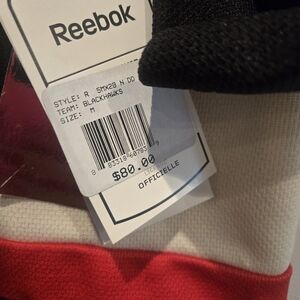 Reebok Red Cream Black Chicago Blackhawks Patch Jersey